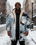 Big & Tall Blue Graphic Graffiti Hoodie for big men view 2