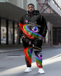 Big & Tall Streetwear Hoodie Sweatpants Set for big men view 1