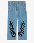 Big & Tall Denim Graphic Streetwear Jeans for big men view 2