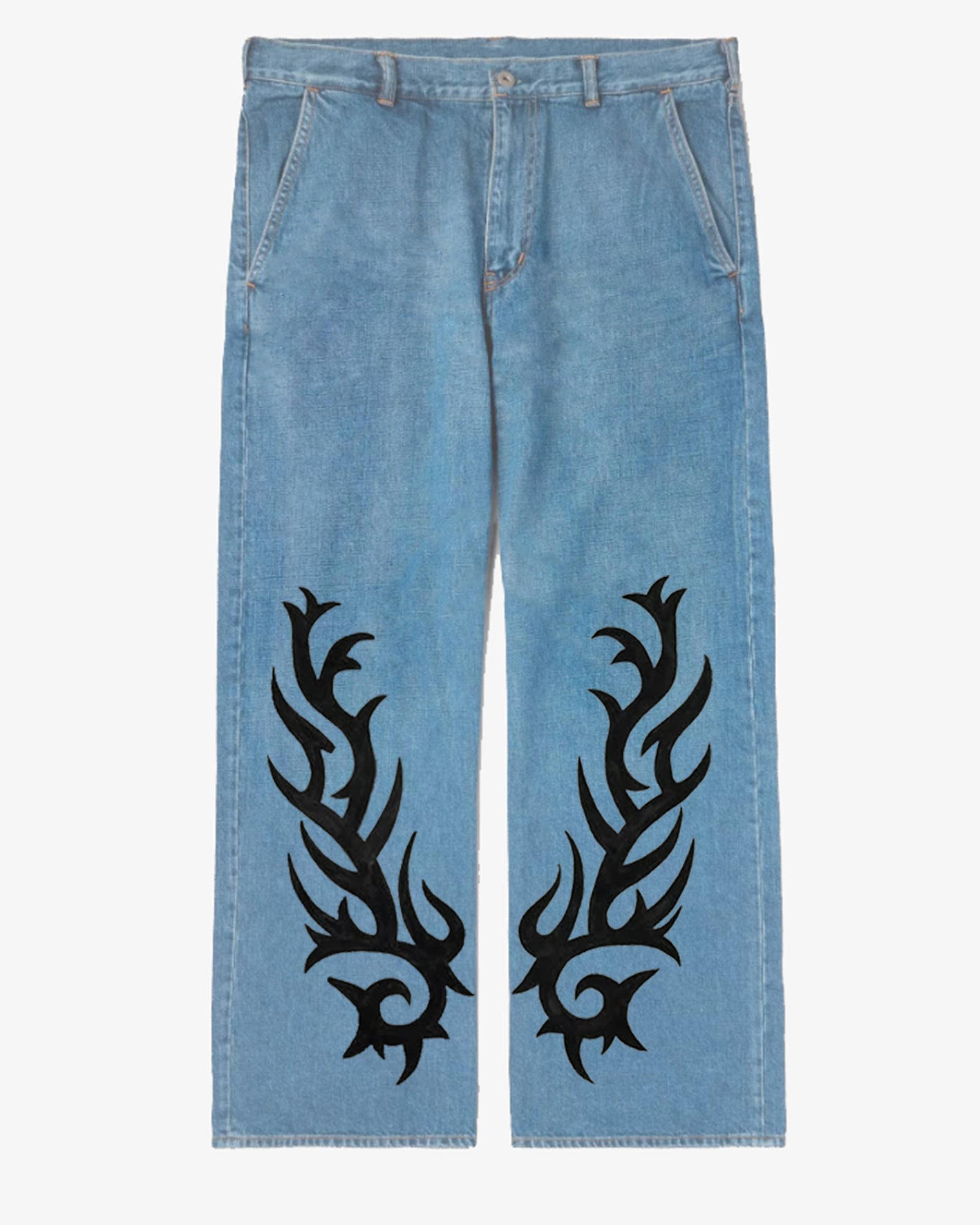 Big & Tall Denim Graphic Streetwear Jeans for big men view 2