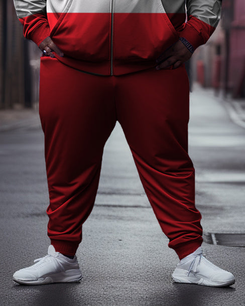 Big & Tall Colorblock Hoodie Sweatpants Set for big men view 3