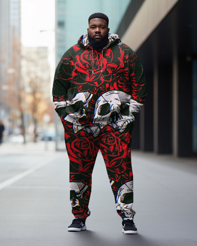 Big & Tall Graphic Graffiti Hoodie Sweatpants Set for big men view 1