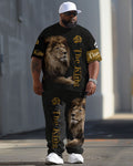 Big & Tall Graphic T-Shirt Pants Set for big men view 1