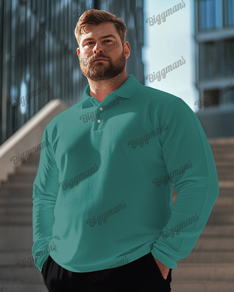 Big & Tall Solid Color Polo Shirt for big men view 7