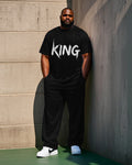 Big & Tall Graphic T-Shirt Pants Set for big men view 1