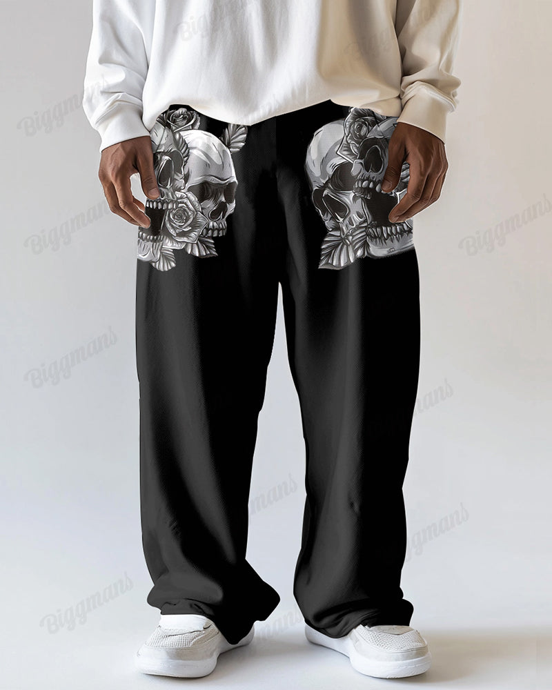 Big & Tall Skull Pants for big men view 2