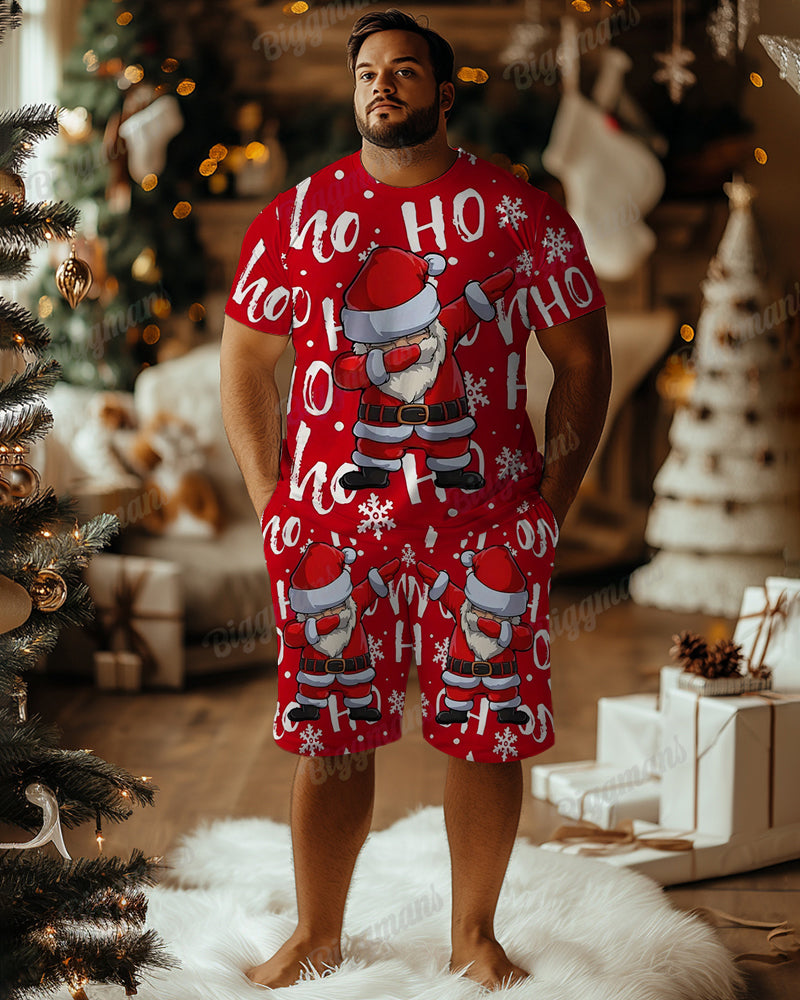 Big & Tall Graphic T-Shirt Shorts Set for big men view 1