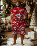 Big & Tall Graphic T-Shirt Shorts Set for big men view 1