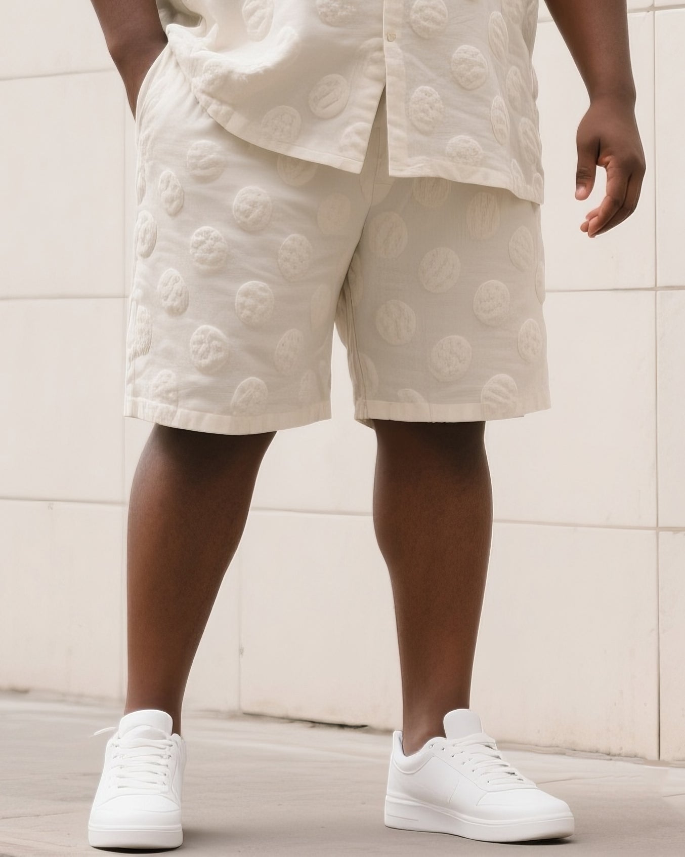 Big & Tall Graphic T-Shirt Shorts Set for big men view 3