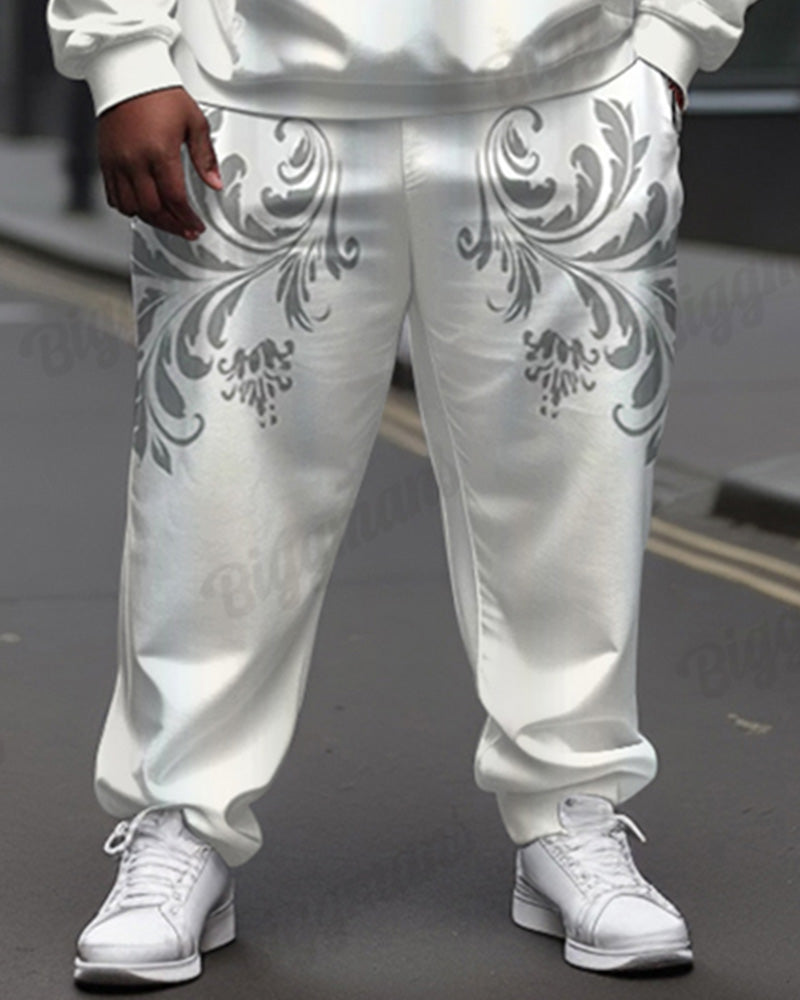Big & Tall Graphic Streetwear Hoodie Sweatpants Set for big men view 3