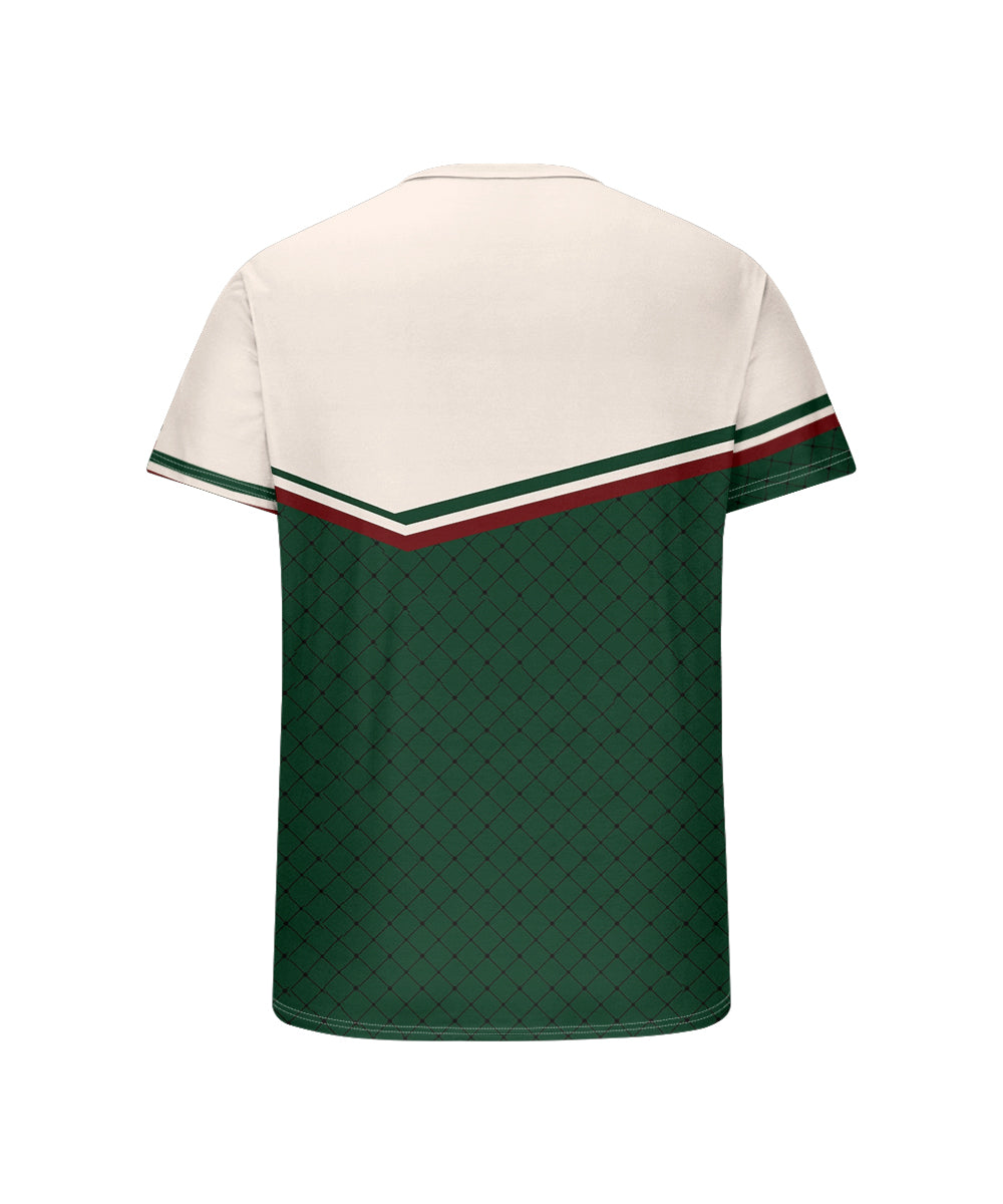 Big & Tall Green Striped Graphic T-Shirt for big men view 5