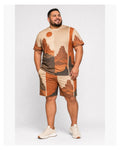 Big & Tall Graphic T-Shirt Shorts Set for big men view 1