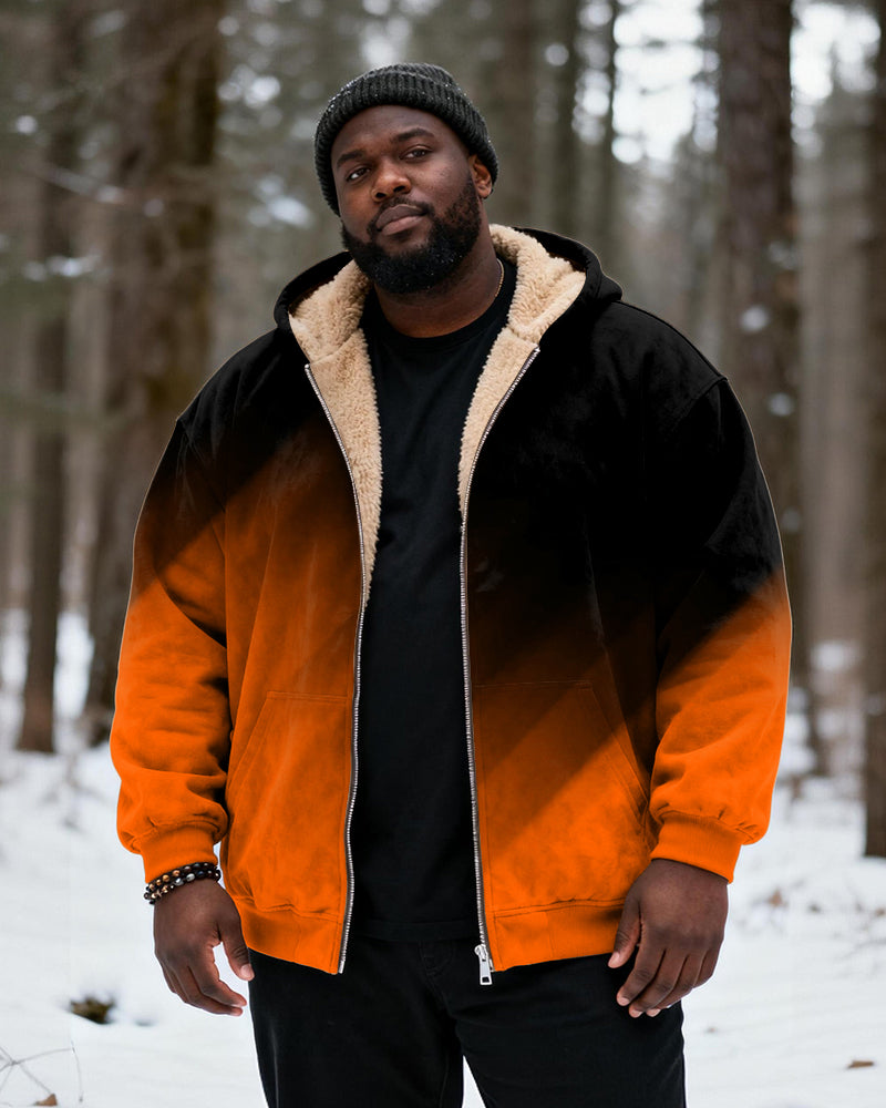 Big & Tall Black Red Gradient Hoodie for big men view 16