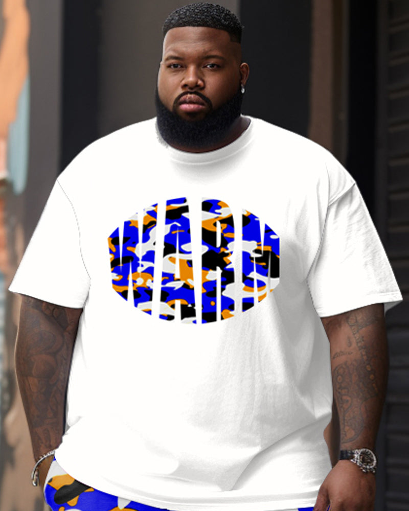 Big & Tall Graphic Camouflage Two-piece Set for big men view 2