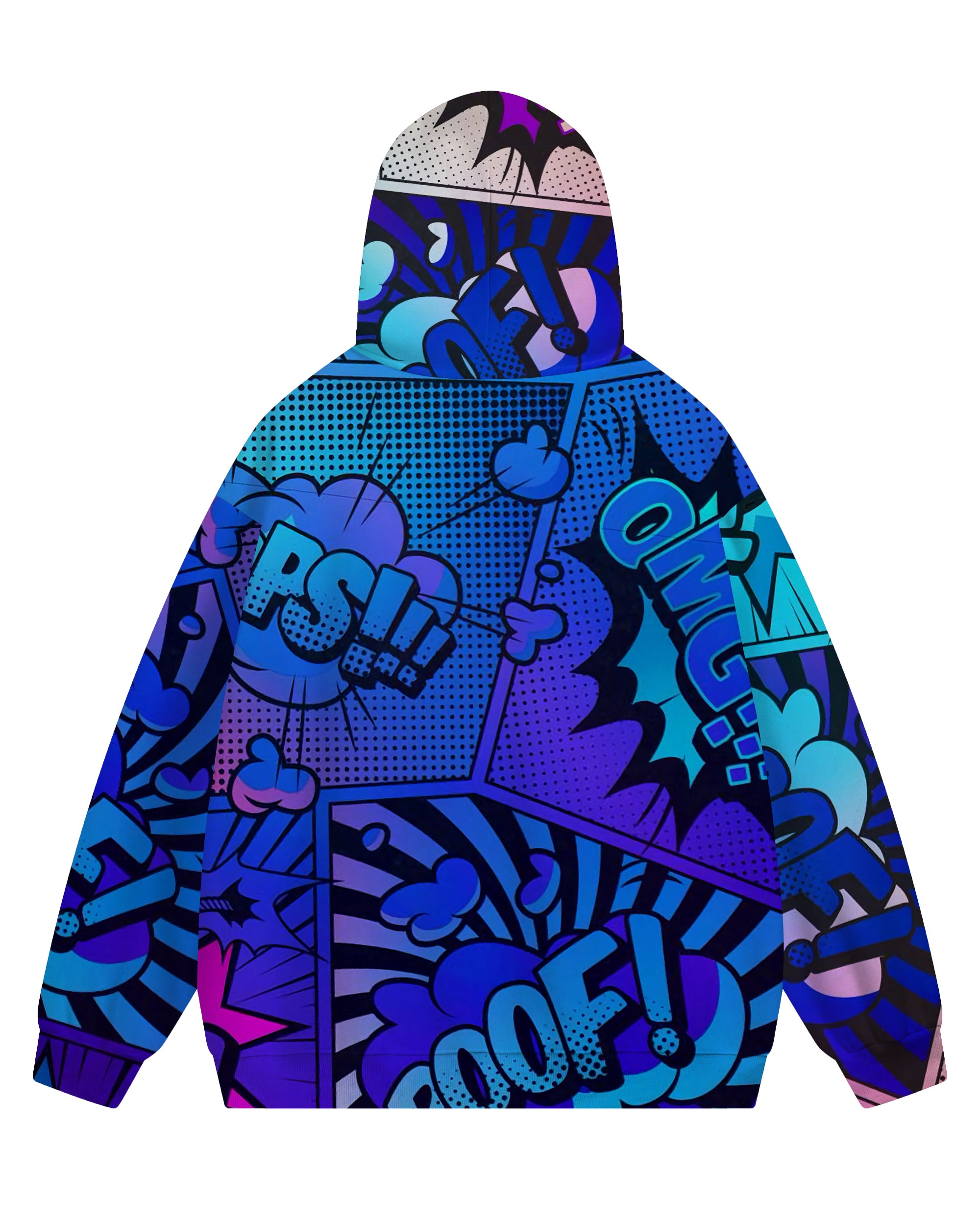 Big & Tall Graffiti Streetwear Hoodie for big men view 4