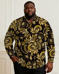 Big & Tall Business Casual Long Sleeve Shirt for big men view 1