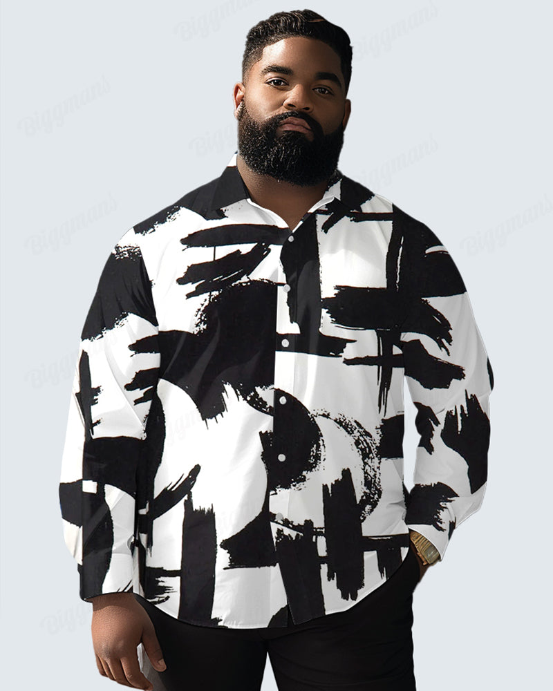 Big & Tall Streetwear Long Sleeve Shirt for big men