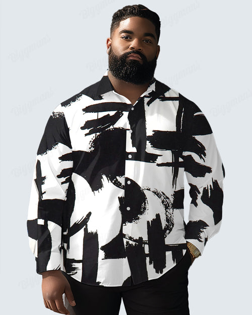 Big & Tall Streetwear Long Sleeve Shirt for big men