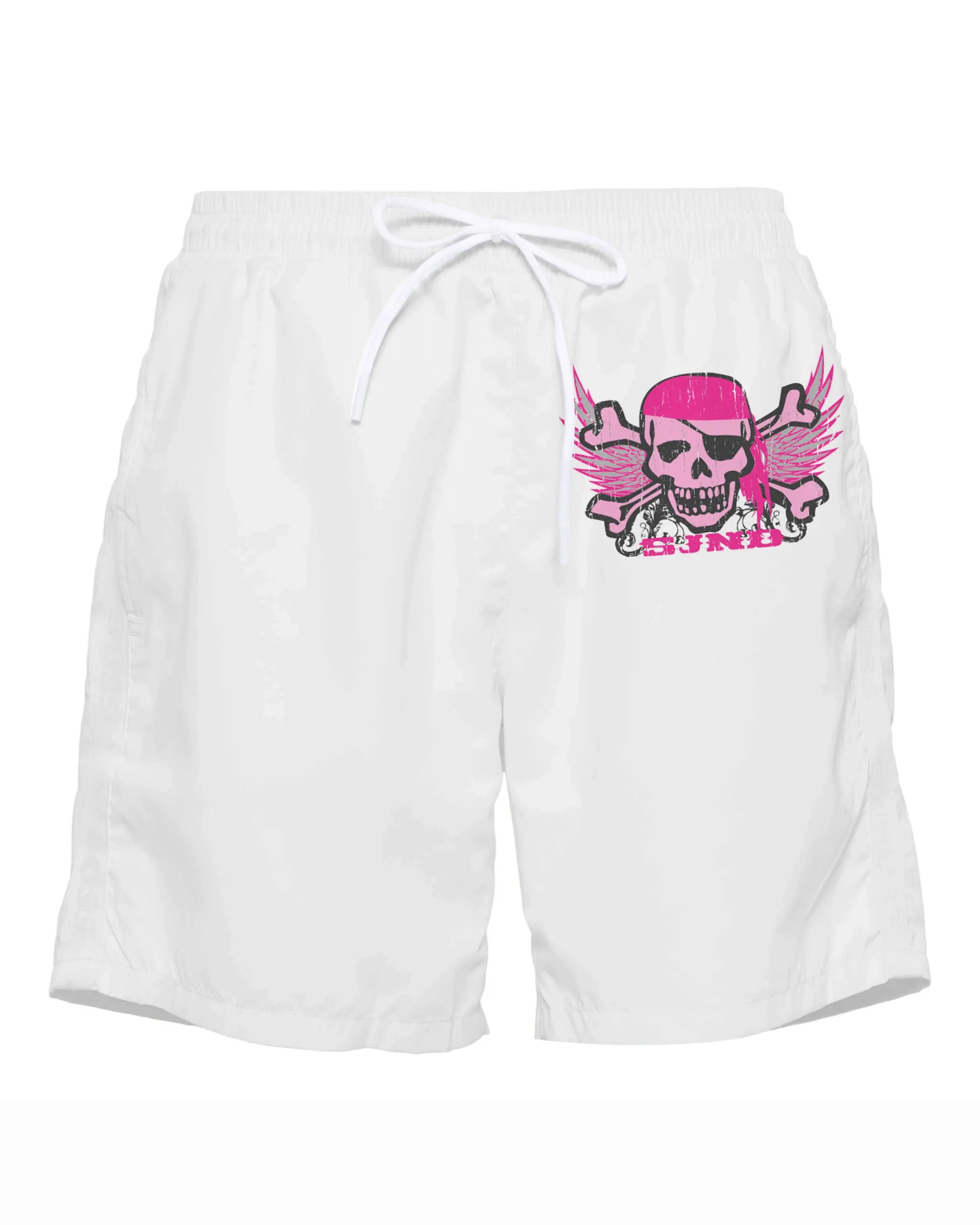 Big & Tall White Pink Skull Tank Top for big men view 4
