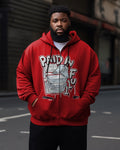 Big & Tall Graphic Streetwear Hoodie Sweatpants Set for big men