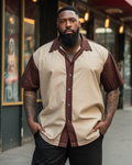 Big & Tall Plaid Short Sleeve Shirt for big men