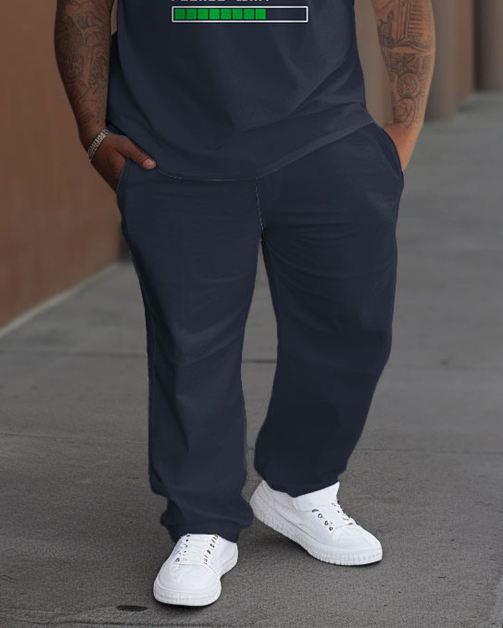 Big & Tall Graphic T-Shirt Pants Set for big men view 3