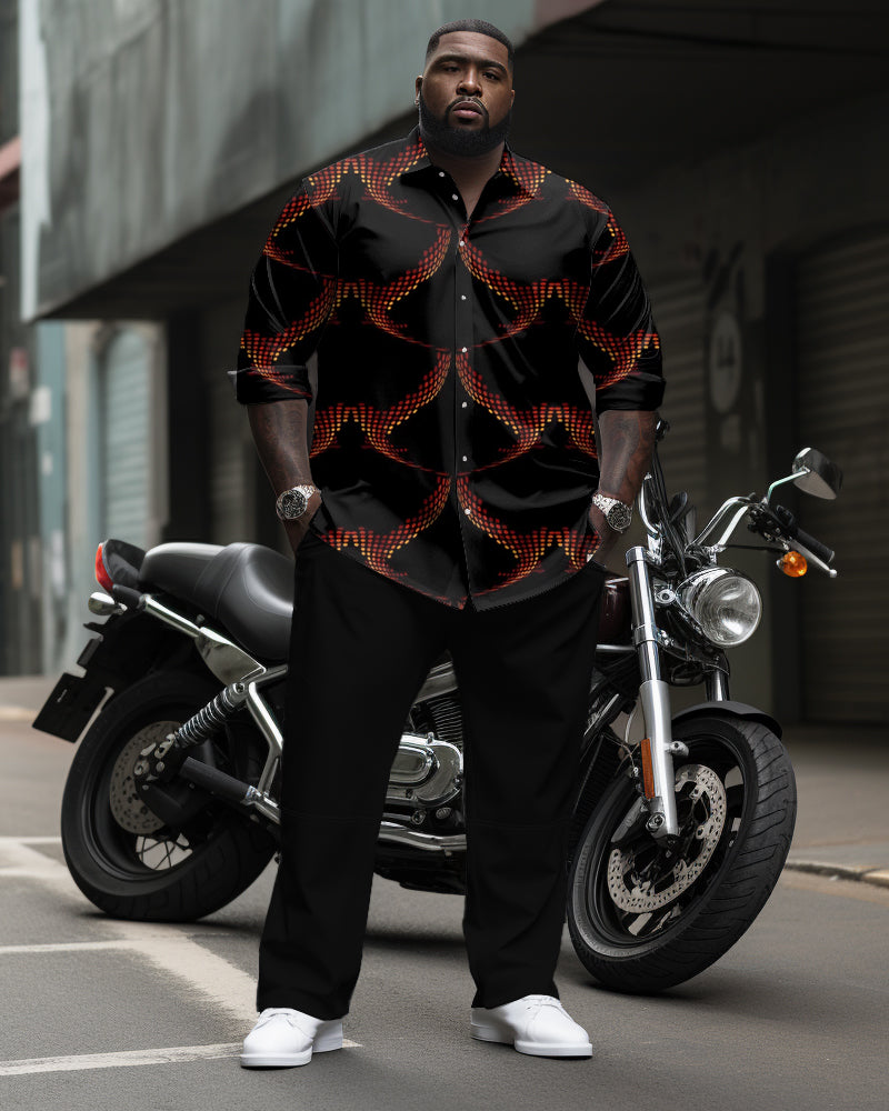 Big & Tall Geometric Two-piece Set for big men view 1