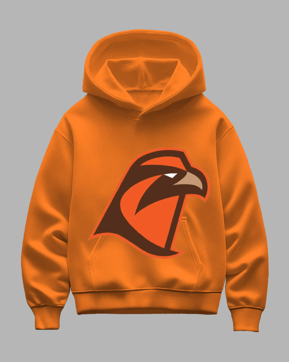 Big & Tall Orange Graphic Hoodie for big men
