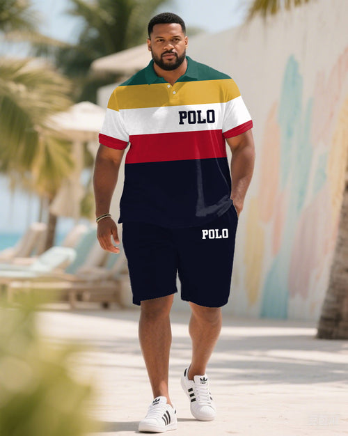 Big & Tall Colorblock Graphic Jeans for big men view 1