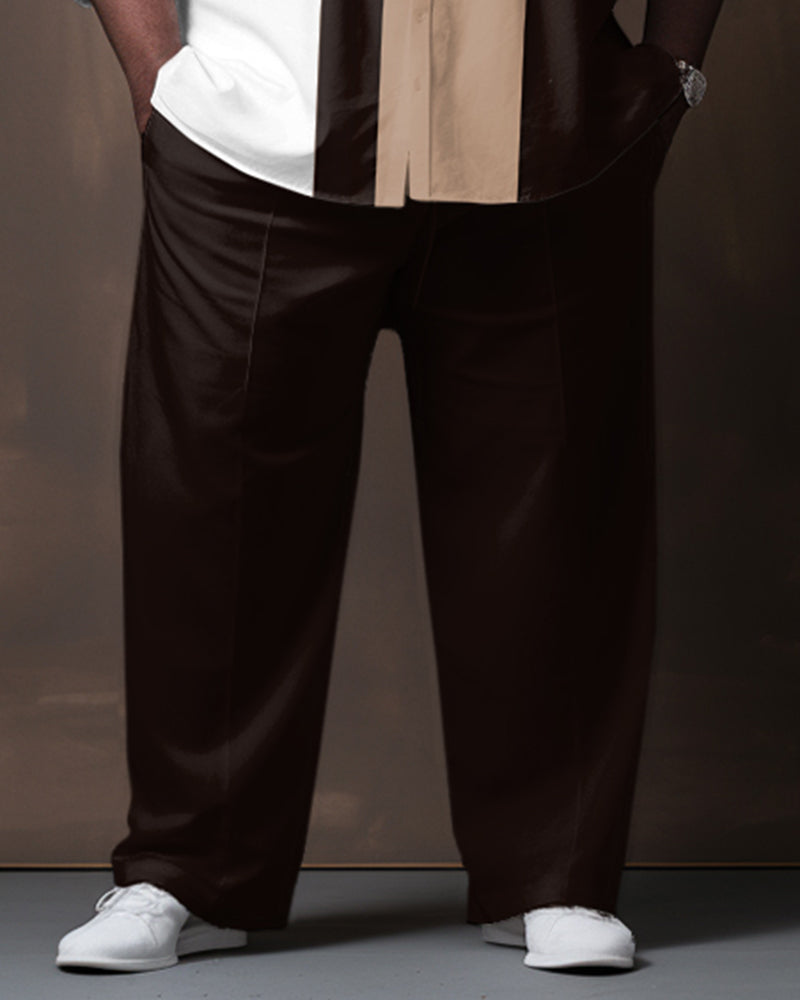 Big & Tall Gradient Shirt Pants Set for big men view 3