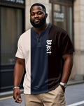 Big & Tall Black Blue Striped T-Shirt for big men view 1