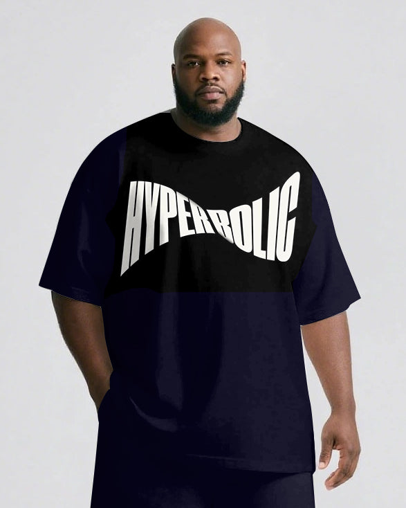 Big & Tall Streetwear T-Shirt Pants Set for big men view 4
