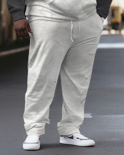 Big & Tall Streetwear Skull Hoodie Sweatpants Set for big men view 5