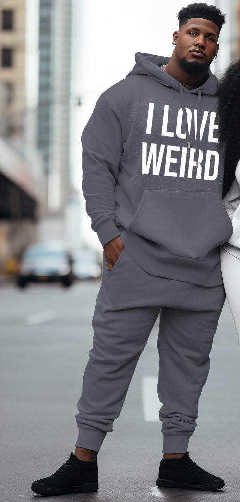 Big & Tall Graphic Hoodie Sweatpants Set for big men view 7