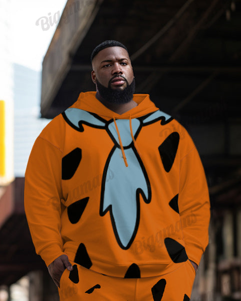 Big & Tall Graphic Streetwear Hoodie Sweatpants Set for big men view 2