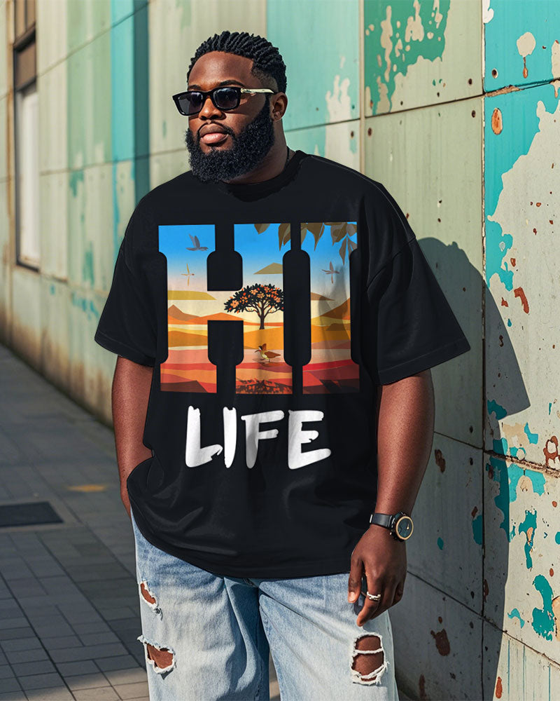 Big & Tall Hawaiian T-Shirt for big men