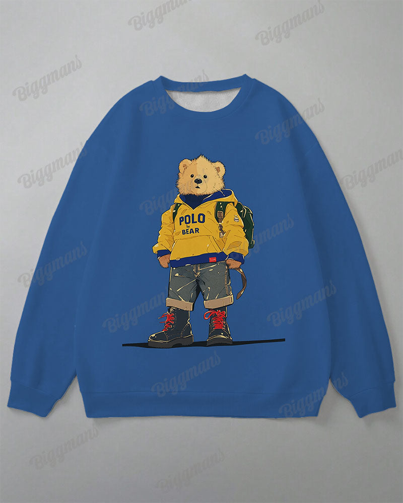 Big & Tall Blue Graphic Two-piece Set for big men view 2