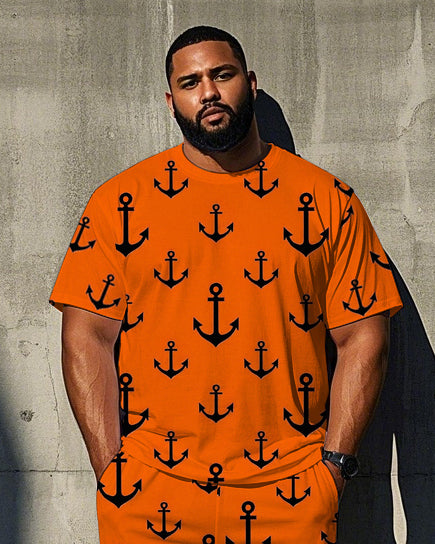 Big & Tall Graffiti T-Shirt Pants Set for big men view 2