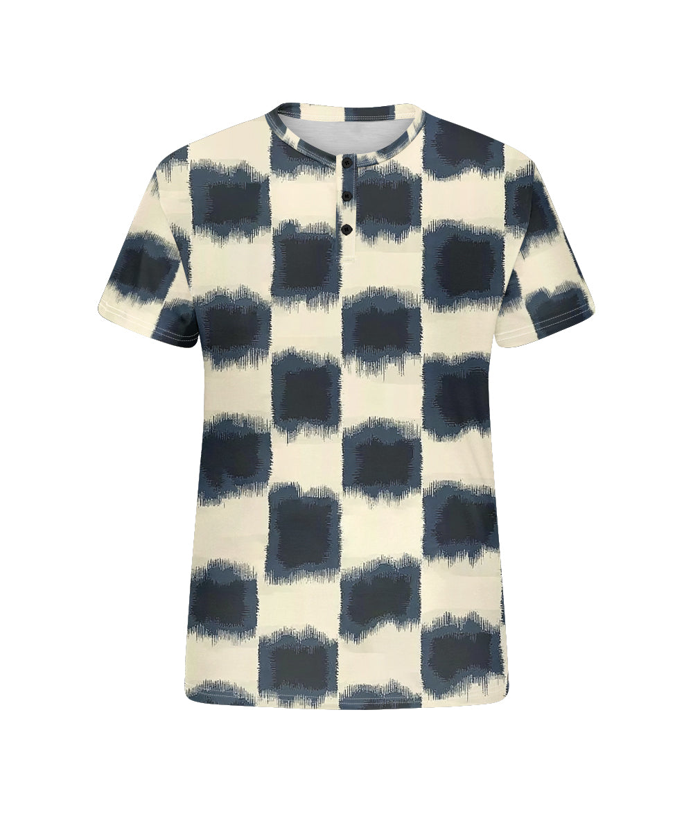 Big & Tall Blue Gradient Plaid T-Shirt for big men view 4