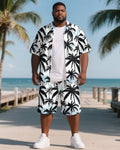 Big & Tall Hawaiian T-Shirt Shorts Set for big men view 1