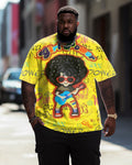 Big & Tall Graffiti Streetwear Jeans for big men