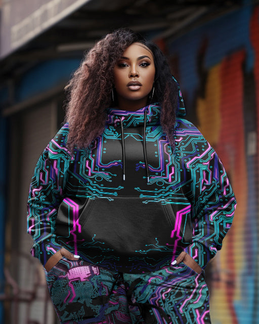 Big & Tall Hoodie Sweatpants Set for big men view 2