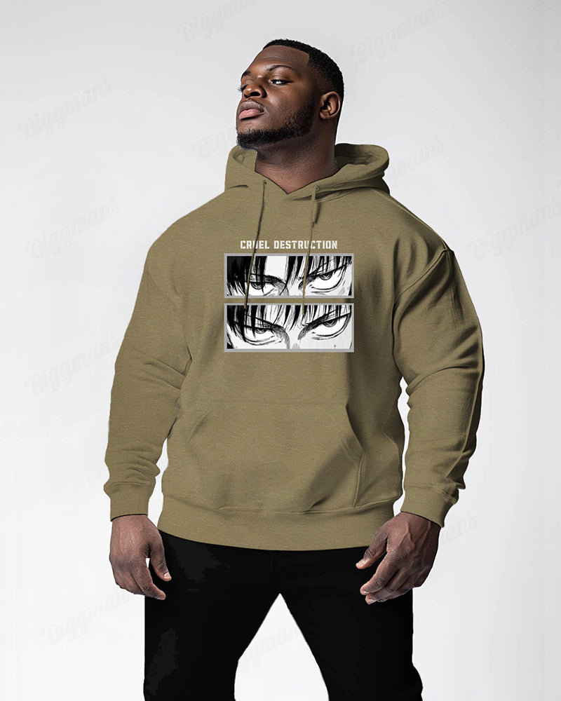 Big & Tall Athletic Streetwear Hoodie Sweatpants Set for big men view 2