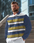 Big & Tall Colorblock Striped Two-piece Set for big men