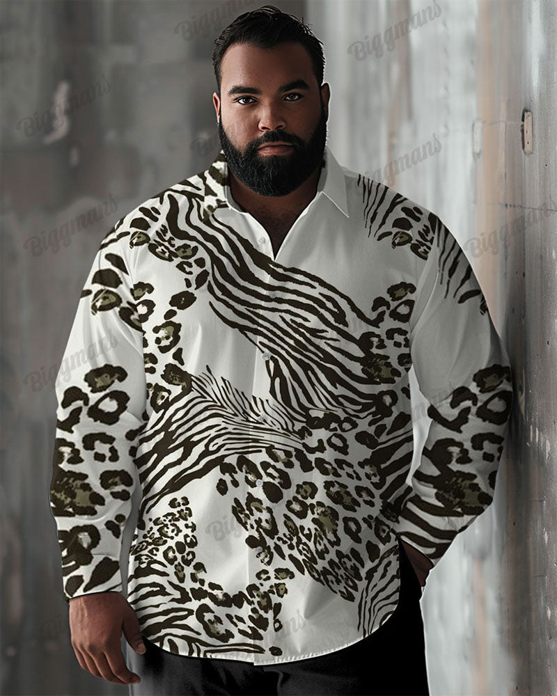 Big & Tall Graphic Shirt Pants Set for big men