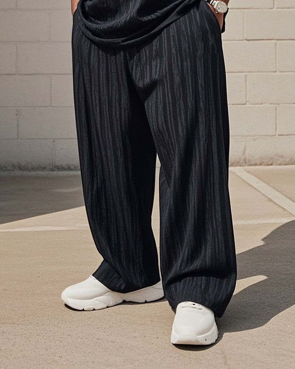 Big & Tall Gradient Vest Pants Set for big men view 3