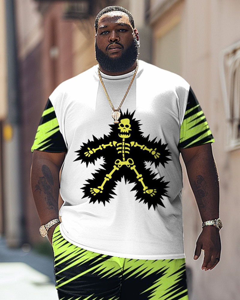 Big & Tall Graphic Skull Two-piece Set for big men view 2