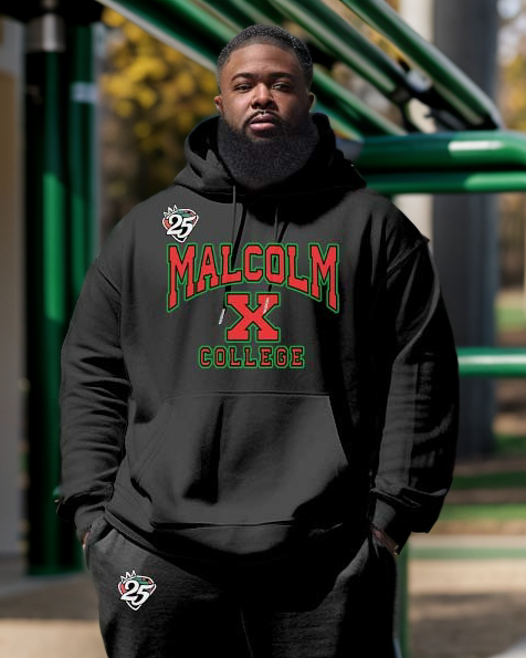 Big & Tall Graphic Hoodie Sweatpants Set for big men view 2
