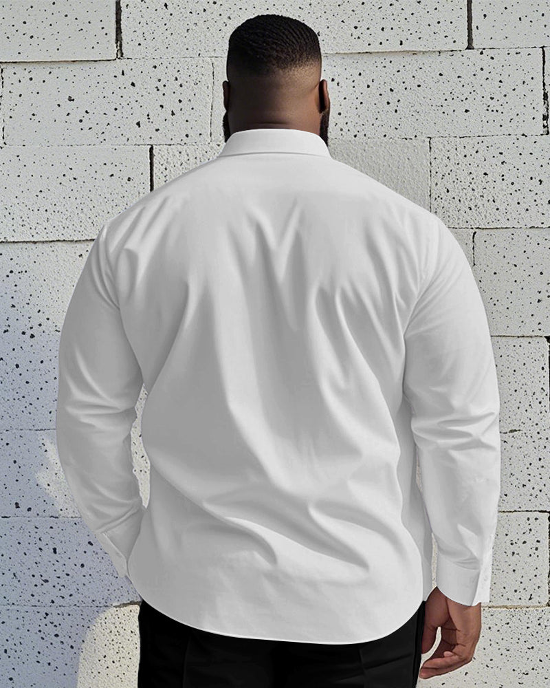 Big & Tall Geometric Graphic Long Sleeve Shirt for big men view 2