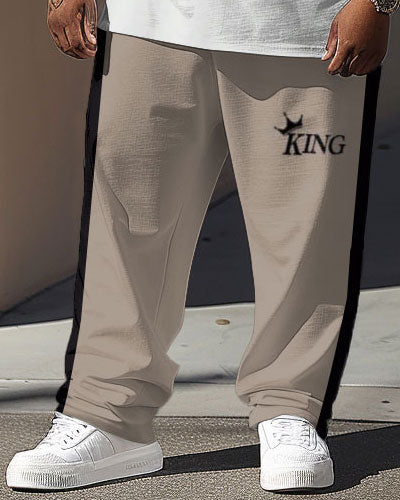 Big & Tall Graphic T-Shirt Pants Set for big men view 3